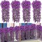 4-Pack Artificial Hanging Flower Vines – Purple Silk Hanging Plants for Home, Garden, Patio, Porch, Wedding & Indoor Outdoor Decor